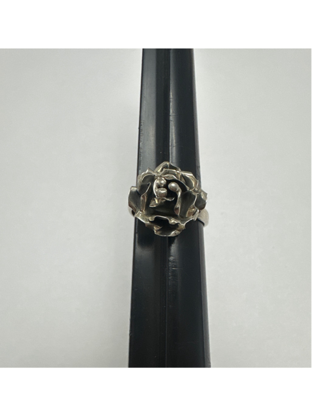 Women's Unbranded Silver Tone Floral Rose Adjustable Ring